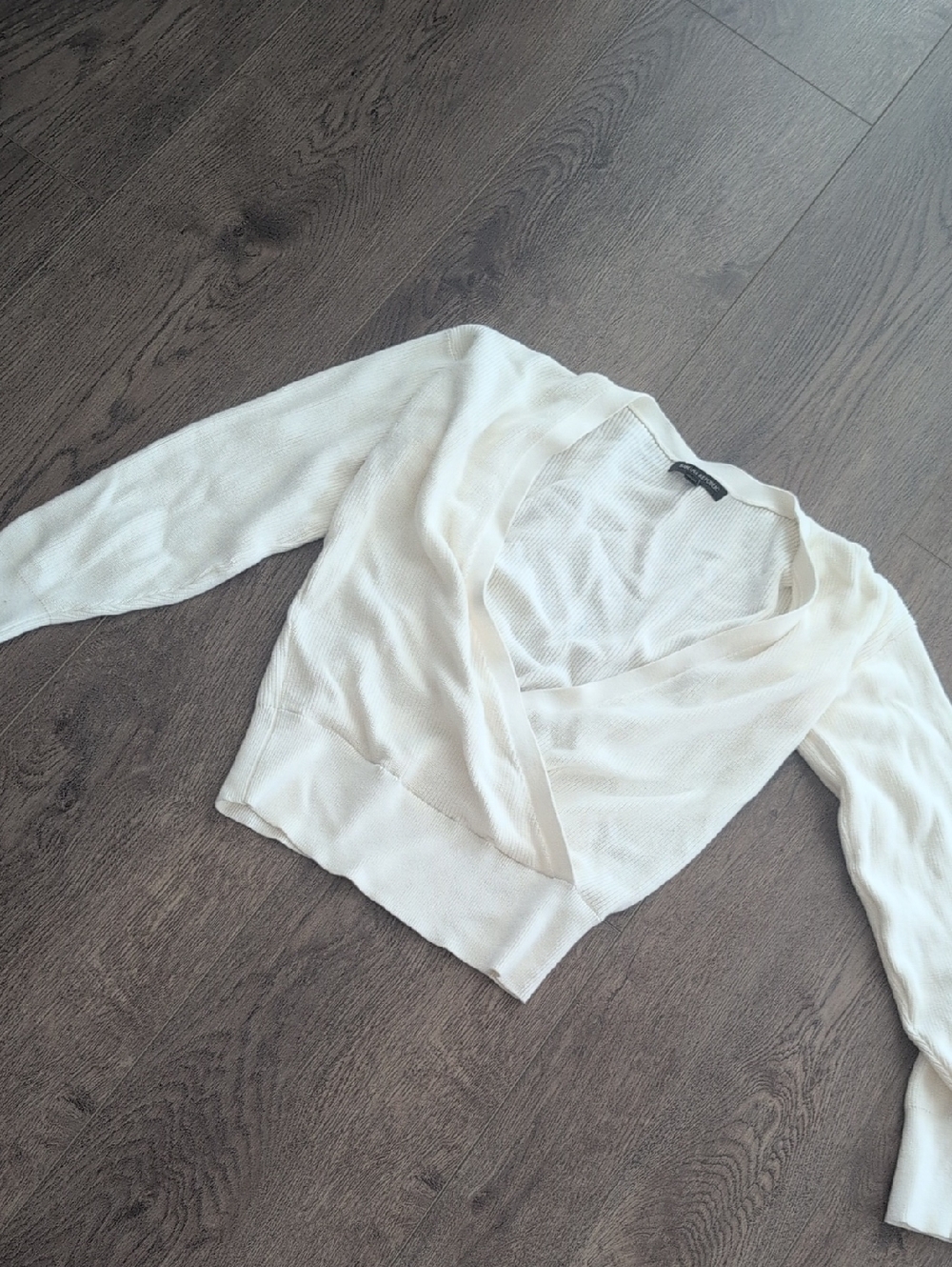 Banana Republic Cream Ribbed Knit Cardigan